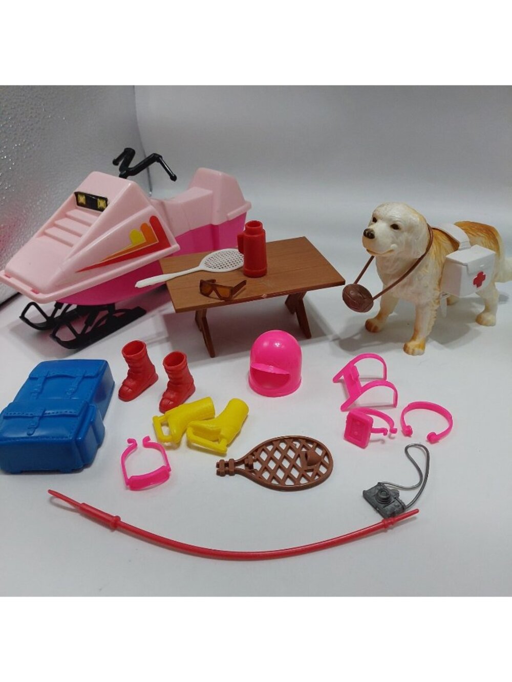 Arco Barbie Winter Holiday Set Replacement Pieces Dog, Table Etc Incomplete Set